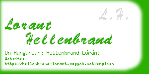 lorant hellenbrand business card